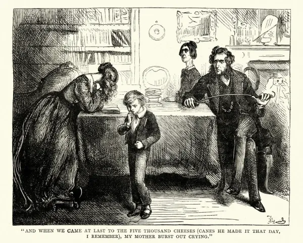 Vintage Engraving Print of David Copperfield Scene. Art Prints