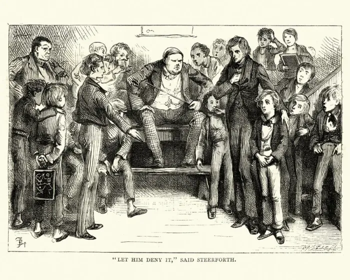 Framed Print : David Copperfield, Charles Dickens, Let him deny it, said Steerforth Framed Print : David Copperfield, Charles Dickens, Let him deny it, said Steerforth