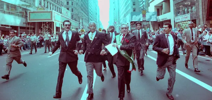 Framed Print : David Dinkins and Alfred Calabro at Columbus Day Parade Framed Print : David Dinkins and Alfred Calabro at Columbus Day Parade