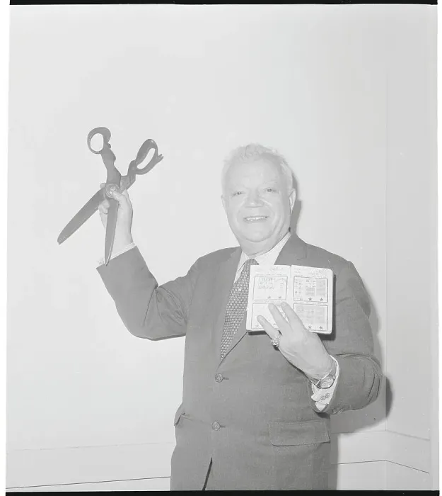 Framed Print : David Dubinsky Holding Large Cutting Shears Framed Print : David Dubinsky Holding Large Cutting Shears