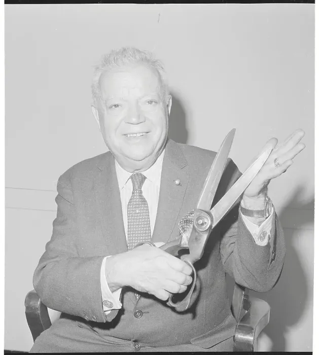 Framed Print : David Dubinsky Holding Large Cutting Shears Framed Print : David Dubinsky Holding Large Cutting Shears