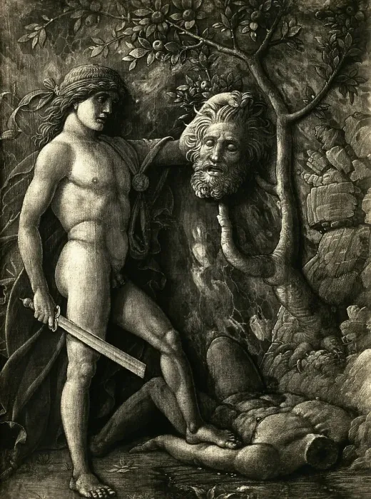 Framed Print : David and Goliath Attributed to Andrea Mantegna Framed Print : David and Goliath Attributed to Andrea Mantegna