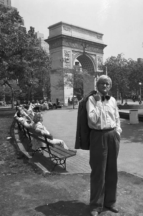 Framed Print : David Hockney Strolling Through City Park
