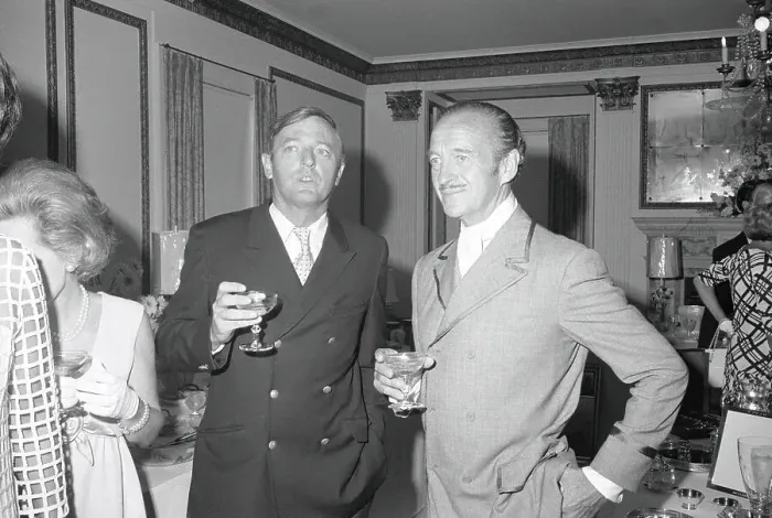 Framed Print : David Niven Talking With William Buckley Framed Print : David Niven Talking With William Buckley