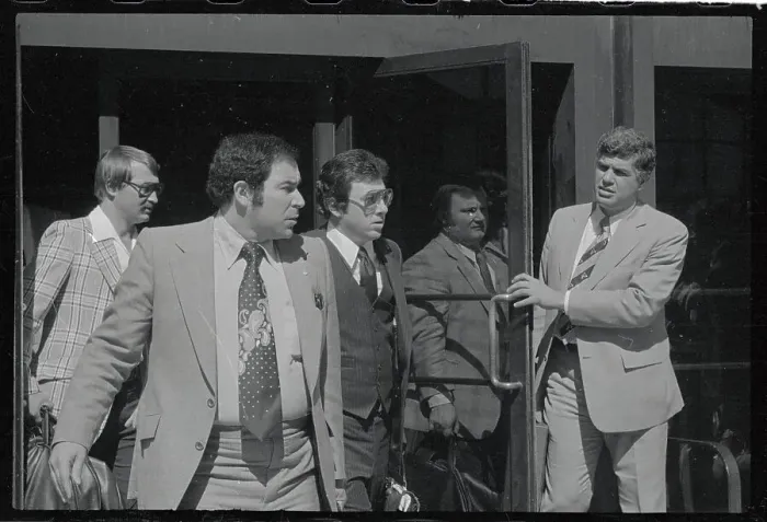 Framed Print : David Phillips and Richard Phillips Leaving Courthouse Framed Print : David Phillips and Richard Phillips Leaving Courthouse