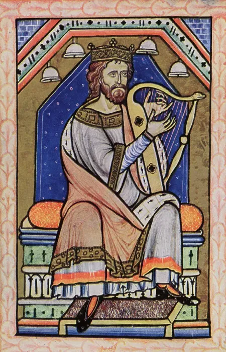Framed Print : David Playing Harp Framed Print : David Playing Harp