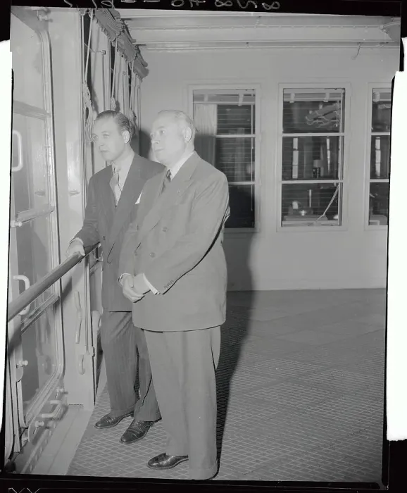 Framed Print : David and Robert Sarnoff Looking to Side Framed Print : David and Robert Sarnoff Looking to Side