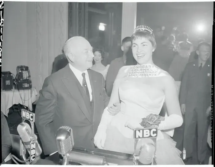 Framed Print : David Sarnoff Speaking With Barbara Lyman Framed Print : David Sarnoff Speaking With Barbara Lyman