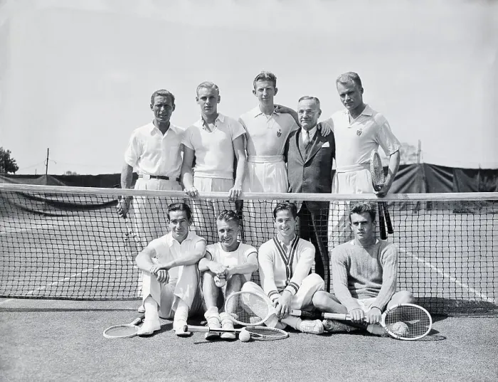 Framed Print : US Davis Cup Team Posed Framed Print : US Davis Cup Team Posed