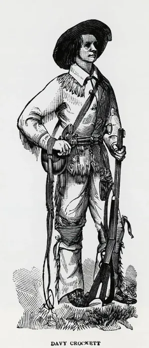 Framed Print : Davy Crockett With Rifle Framed Print : Davy Crockett With Rifle
