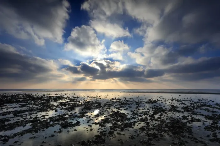 Framed Print : Dawn over Worthing beach, West Sussex Framed Print : Dawn over Worthing beach, West Sussex