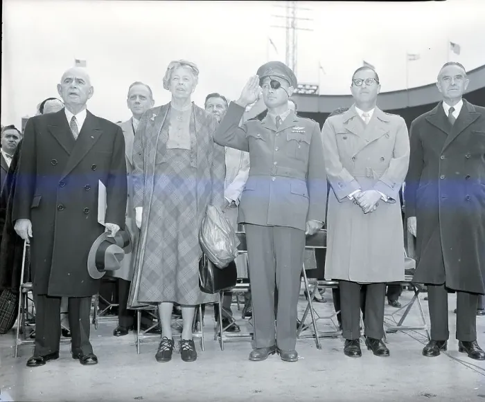 Framed Print : Dayan, Harriman, Lehman, Mrs.Roosevelt Framed Print : Dayan, Harriman, Lehman, Mrs.Roosevelt