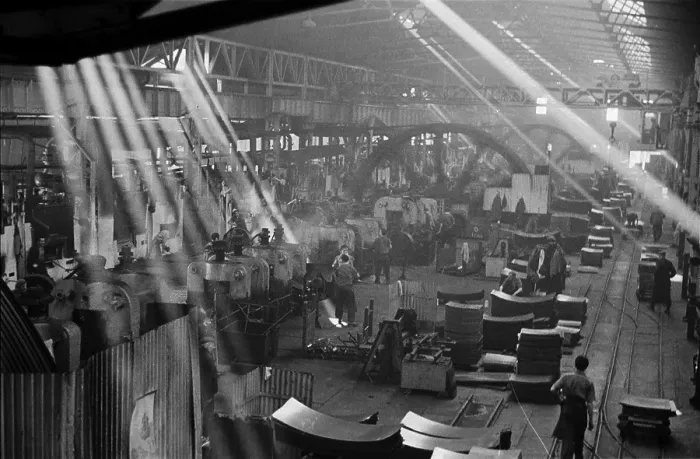 Framed Print : Last Days. 28th March 1953: A tinplate factory which is due to close because Framed Print : Last Days. 28th March 1953: A tinplate factory which is due to close because