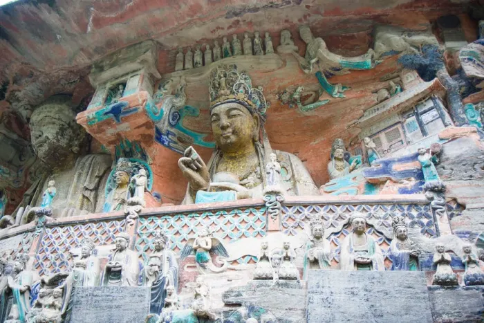 Framed Print : DaZu rock carvings, SiChuan, China Framed Print : DaZu rock carvings, SiChuan, China