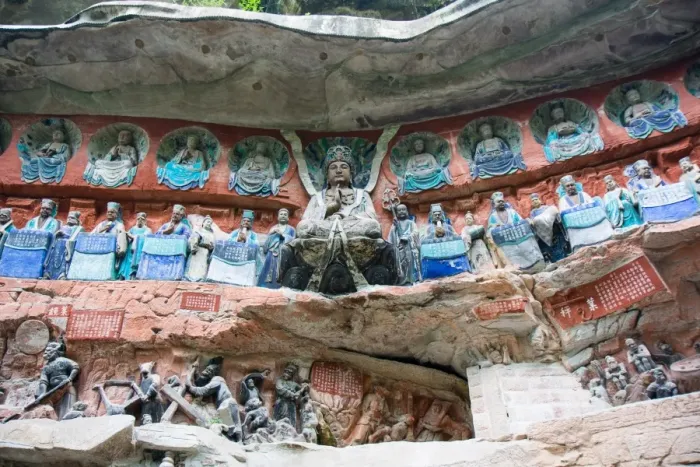 Framed Print : DaZu rock carvings, SiChuan, China