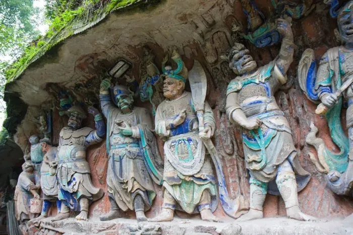 Framed Print : DaZu rock carvings, SiChuan, China Framed Print : DaZu rock carvings, SiChuan, China