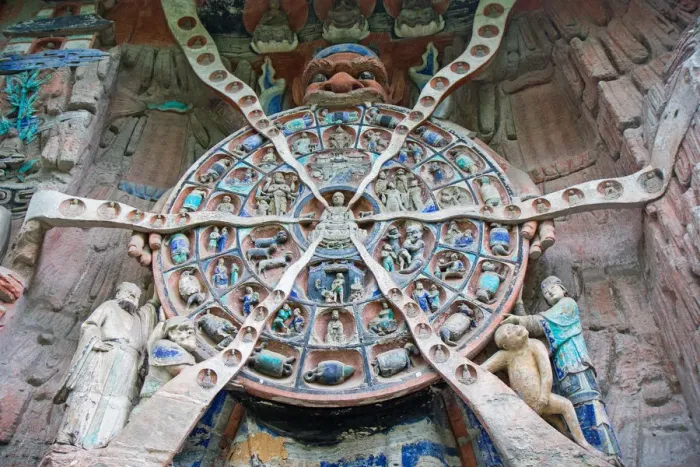 Framed Print : DaZu rock carvings, SiChuan, China Framed Print : DaZu rock carvings, SiChuan, China