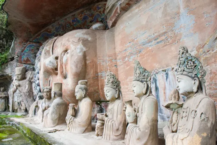 Framed Print : DaZu rock carvings, SiChuan, China Framed Print : DaZu rock carvings, SiChuan, China
