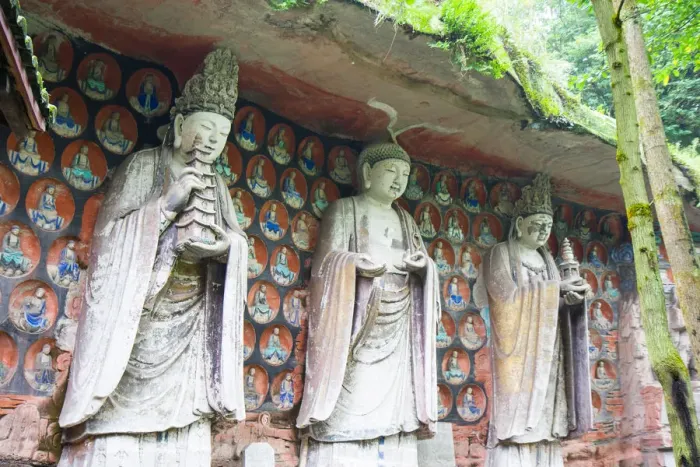 Framed Print : DaZu rock carvings, SiChuan, China Framed Print : DaZu rock carvings, SiChuan, China