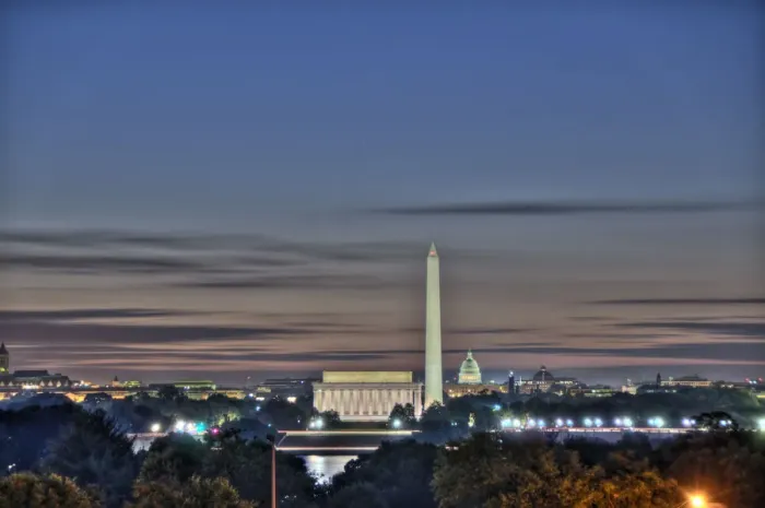 Framed Print : DC Skyline HDR