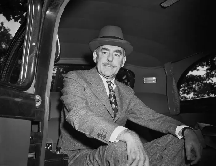 Framed Print : Dean Acheson Seated Inside Automobile Framed Print : Dean Acheson Seated Inside Automobile