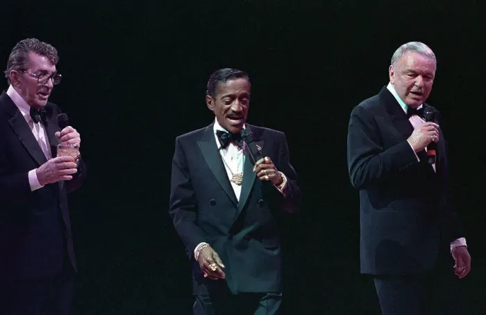 Framed Print : Dean Martin Singing with Sammy Davis Jr. and Frank Sinatra