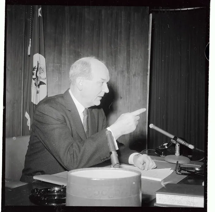 Framed Print : Dean Rusk Sitting at Desk Framed Print : Dean Rusk Sitting at Desk