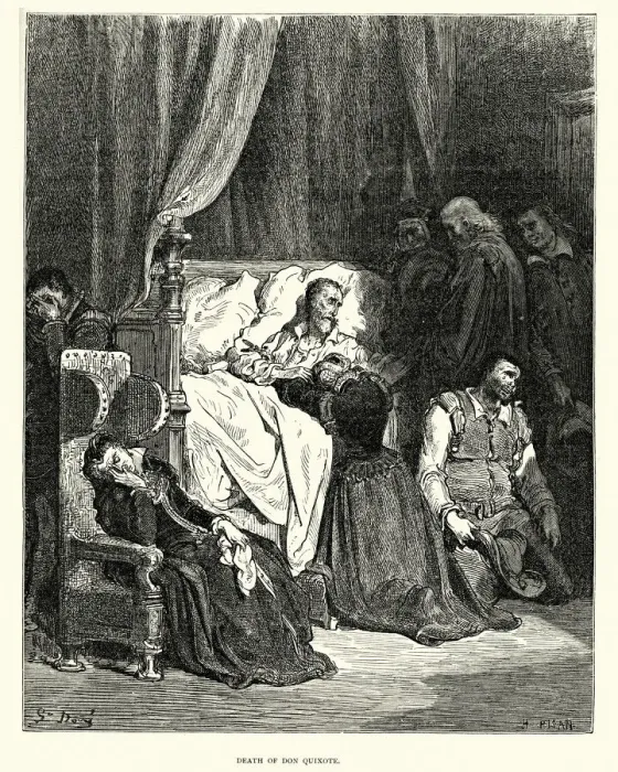 Framed Print : The Death of Don Quixote Framed Print : The Death of Don Quixote