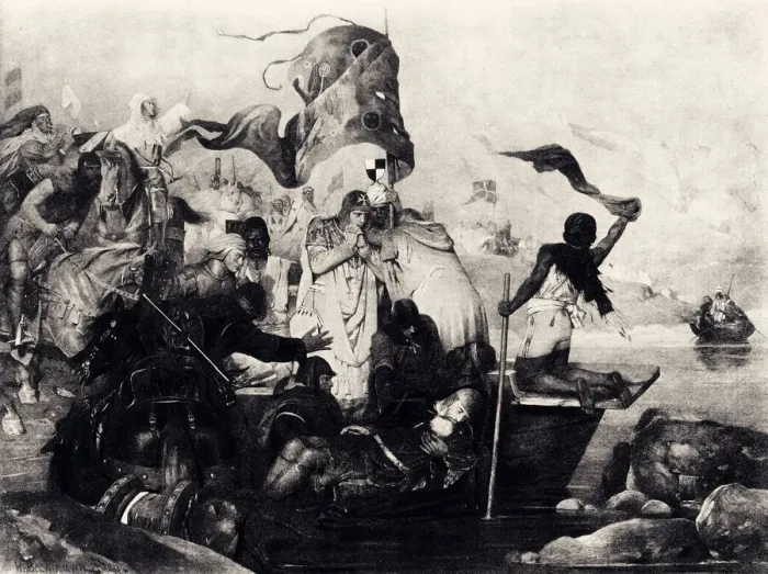 Framed Print : THE DEATH OF FREDERICK BARBAROSSA -XXXL with lots of details Framed Print : THE DEATH OF FREDERICK BARBAROSSA -XXXL with lots of details