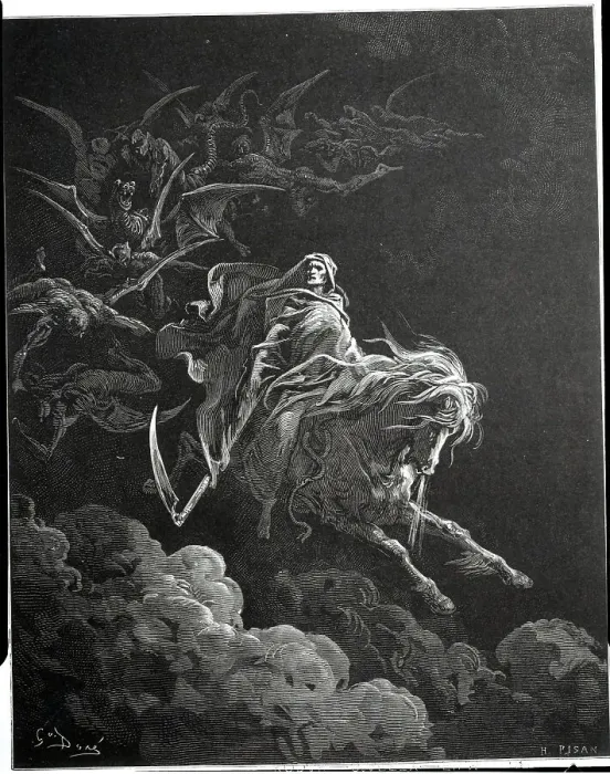 Framed Print : Death on the Pale Horse by Gustave Dore Framed Print : Death on the Pale Horse by Gustave Dore