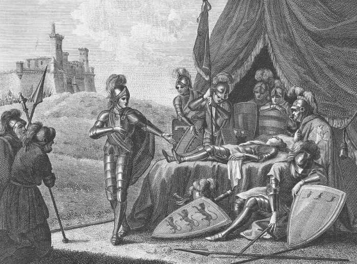 Framed Print : Death Scene for Richard the Lion-Heart Framed Print : Death Scene for Richard the Lion-Heart