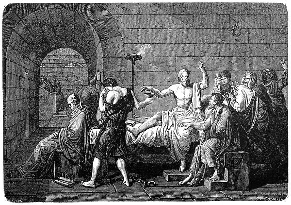 Death of Socrates by poison, 469-399 B. C