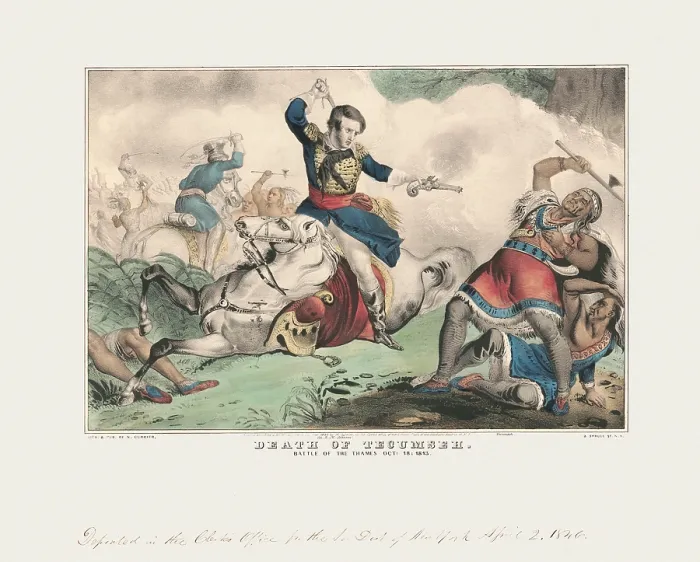 Framed Print : Death of Tecumseh: Battle of the Thames Oct. 18: 1813 Framed Print : Death of Tecumseh: Battle of the Thames Oct. 18: 1813