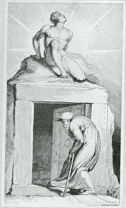 Framed Print : Death's Door by William Blake and Louis Schiavonetti Framed Print : Death's Door by William Blake and Louis Schiavonetti