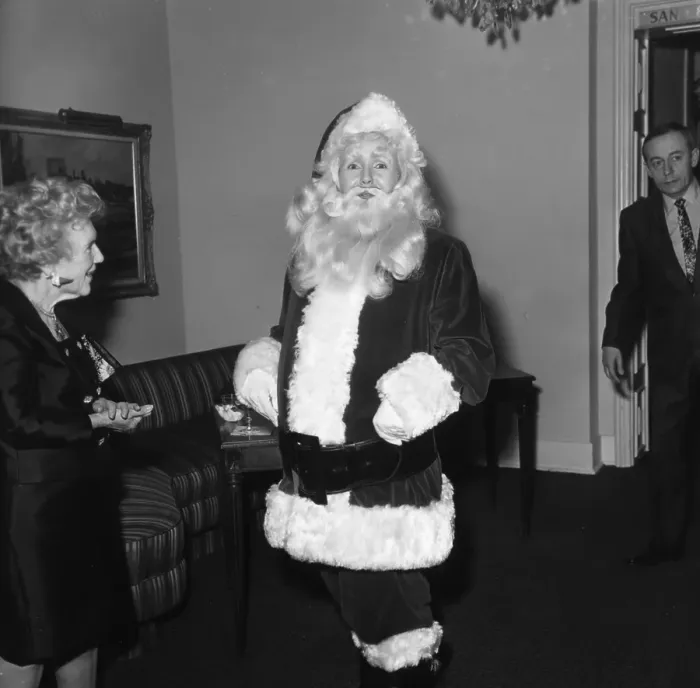 Framed Print : Debbie Reynolds at the Golden Apple Awards as Santa Framed Print : Debbie Reynolds at the Golden Apple Awards as Santa