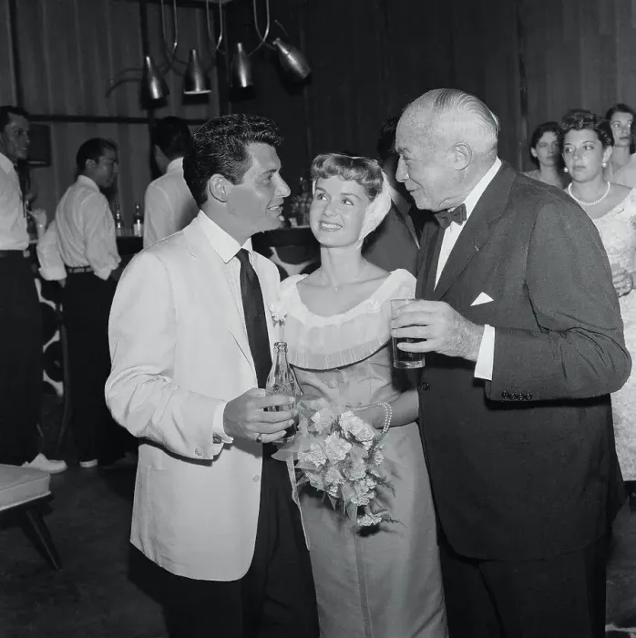 Framed Print : Debbie Reynolds with Husband and Bernard Gimbel Framed Print : Debbie Reynolds with Husband and Bernard Gimbel
