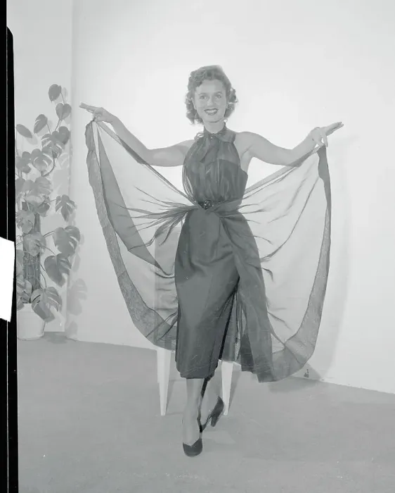 Framed Print : Debbie Reynolds Modeling Dress Framed Print : Debbie Reynolds Modeling Dress