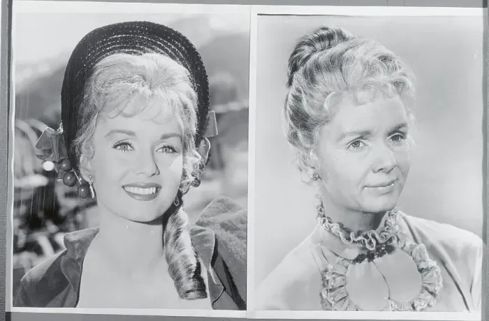 Framed Print : Debbie Reynolds Portraying Young and Old Woman Framed Print : Debbie Reynolds Portraying Young and Old Woman