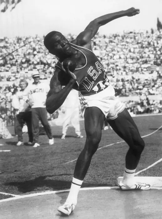 Framed Print : Decathlete Johnson Throwing Shot Put Framed Print : Decathlete Johnson Throwing Shot Put