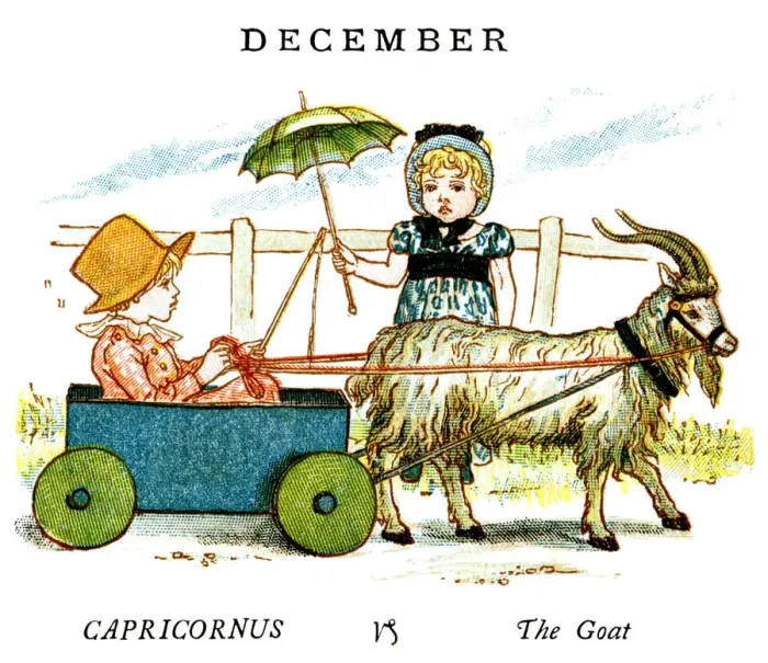 Framed Print : December - Kate Greenaway, 1884 Framed Print : December - Kate Greenaway, 1884