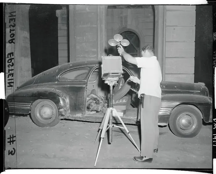 Framed Print : Decomposed Body In Backseat Of Car