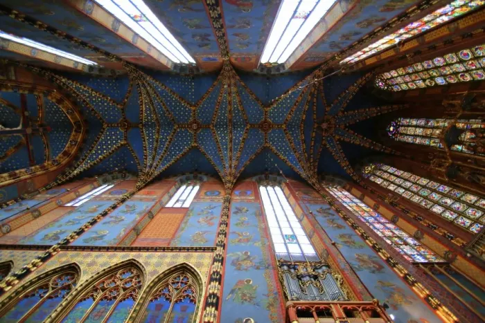 Framed Print : The decorated ceiling in St. Marys church, Krakow Framed Print : The decorated ceiling in St. Marys church, Krakow