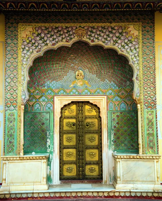 Framed Print : Decorated doors of city palace, Jaipur, India Framed Print : Decorated doors of city palace, Jaipur, India