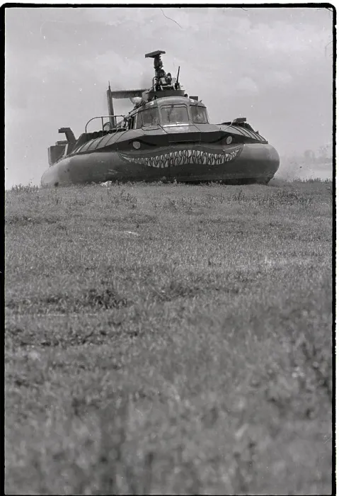 Framed Print : Decorated Navy Hovercraft