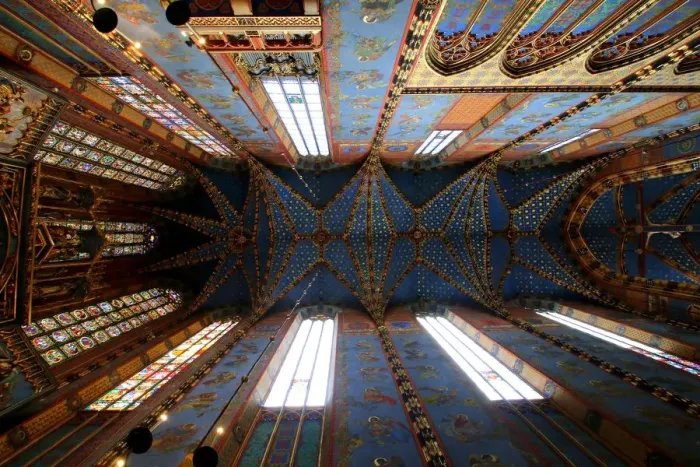 Framed Print : The decorated vaulted ceiling in St. Marys church Framed Print : The decorated vaulted ceiling in St. Marys church