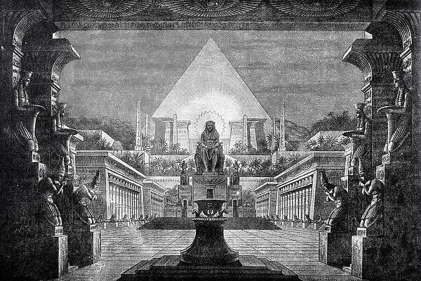Decoration by Schinkel for the final scene of Mozarts Magic Flute