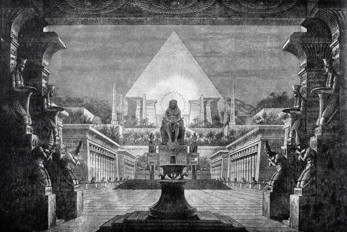 Framed Print : Decoration by Schinkel for the final scene of Mozarts Magic Flute Framed Print : Decoration by Schinkel for the final scene of Mozarts Magic Flute