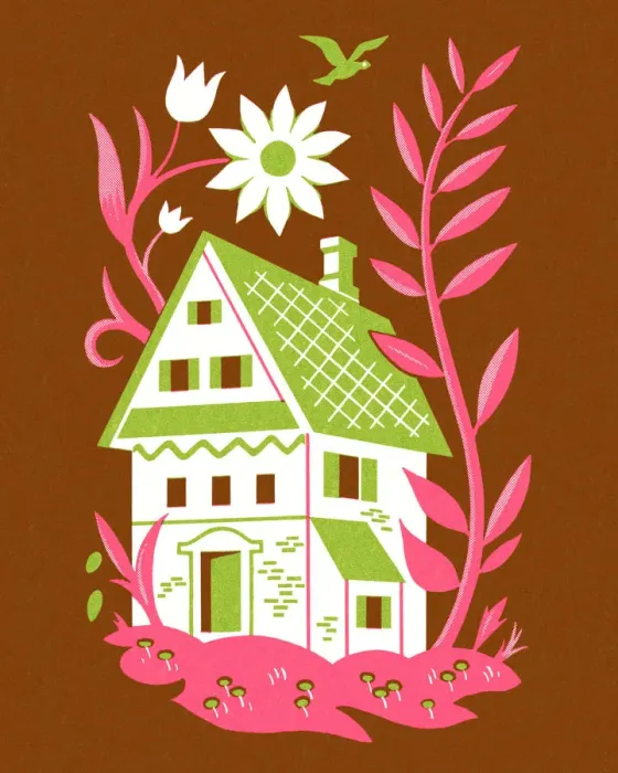 Framed Print : Decorative Cottage Framed Print : Decorative Cottage