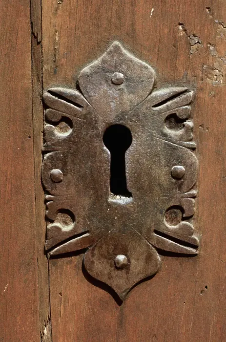 Framed Print : Decorative Iron Keyhole Framed Print : Decorative Iron Keyhole