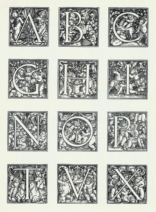 Framed Print : Decorative Letters